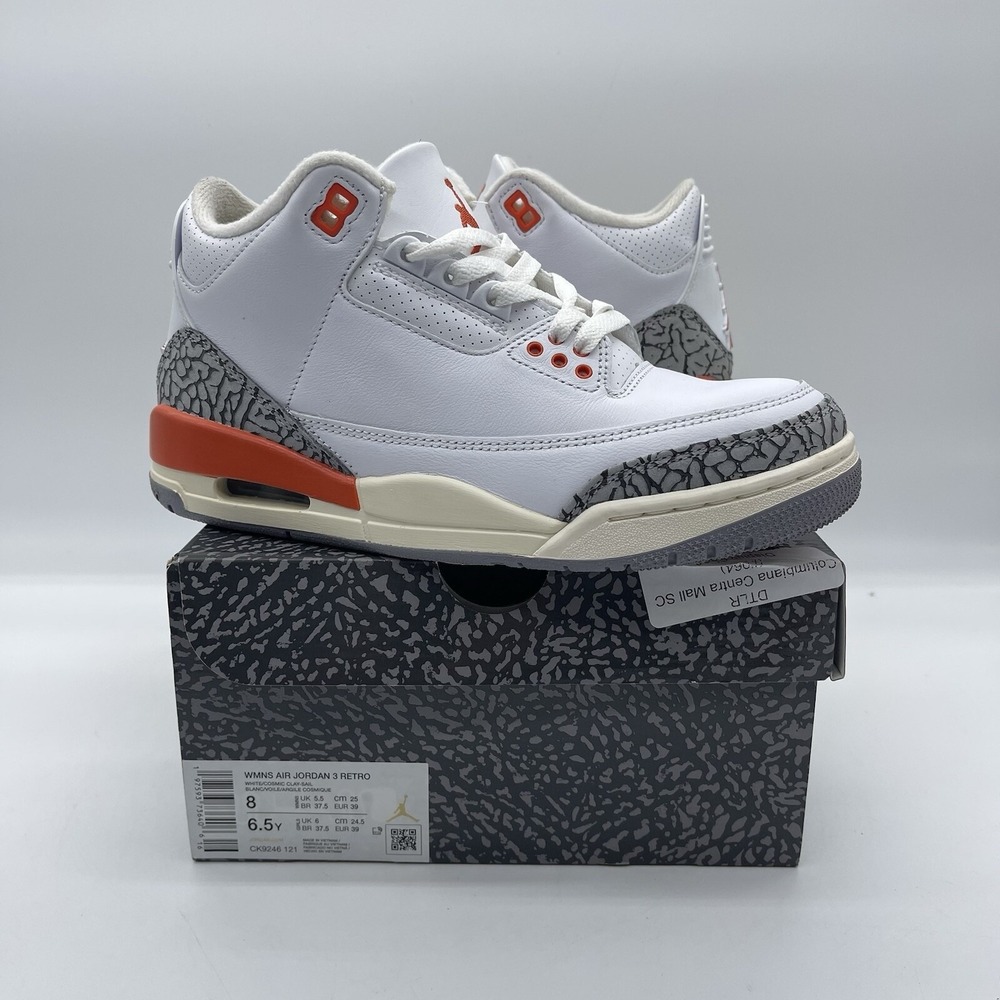 Nike Air Jordan 3 Retro CK9246-121 Women's Size 8 Shoes Georgia Peach LEGIT